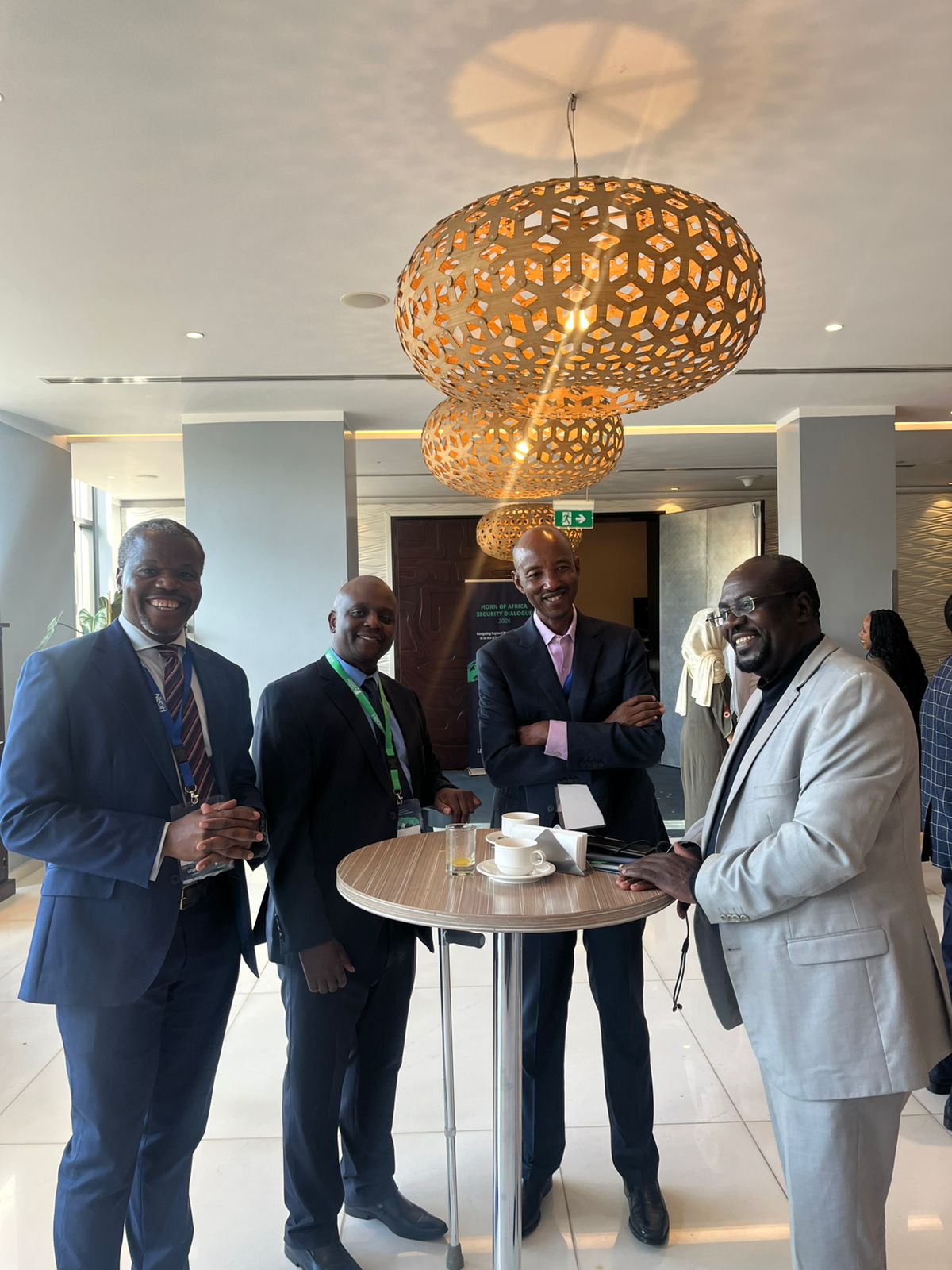 Dr. James Nyawo in conversation with delegates at the Horn of Africa Security Dialogue